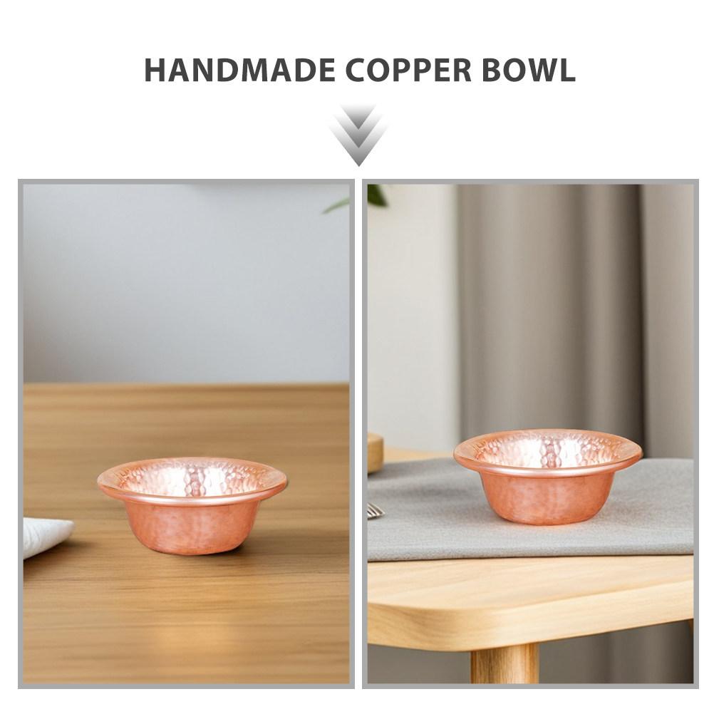 

2Pcs Handmade Brass Copper Bowl Set Vintage Nepalese Buddhist Water Offering Bowl for Meditation Rituals Incense Burning Yoga China Mainland