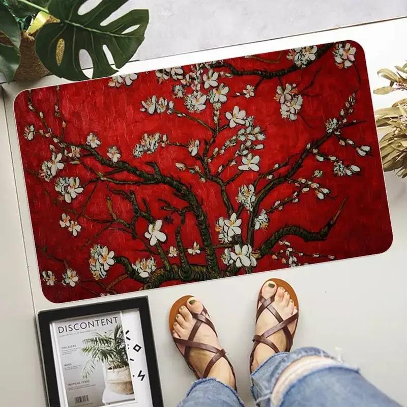 Van Gogh Oil Painting Art Doormat Washable Indoor Outdoor Home Decoration Carpet Non Slip Bedroom Mat Kitchen Balcony Floor Rug