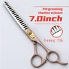 Fenice Professional JP440C 7/7.5/8 Inch Pet Dog Grooming Chunker Scissors Thinning Shears Tijeras Tesoura Thinning Rate 35%/75%