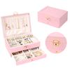 Elegant Jewelry Holder Spacious Multi Tiered Necklace and Earring Organizer with Compartments Jewellery Stoarge Box