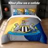 Set Biancheria da Letto Design Calcio Newcastle United 1 Copripiumino + 2 Federe Morbido Traspirante Biancheria da Letto per la Casa