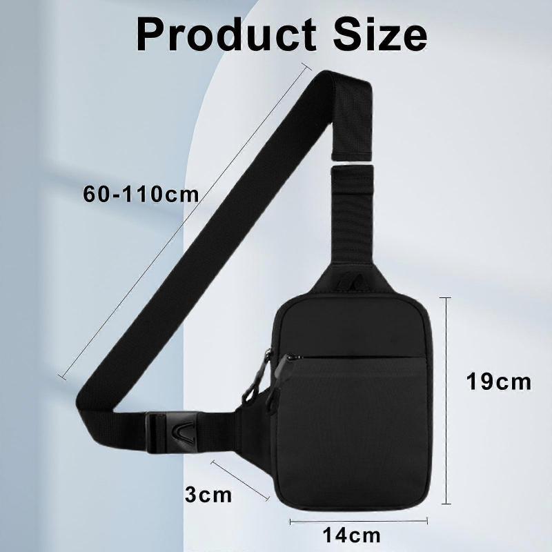 Umhängetasche, Wasserdichte Brusttasche für Männer und Frauen, Mini Atmungsaktive Crossbody Schultertasche mit Reißverschluss