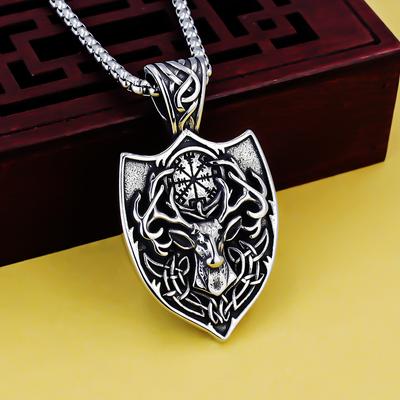 Necklace Vintage Elk Pendant for Men