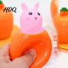 Stress Relief Toy Carrot Rabbit Fidget Toys Easter Squeeze Cute Bunny Sensory Shaped Birthday Party Favors for Autistic Children Adult Anxiety