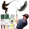 Fishing Lures Set with Jig Heads Hooks Soft Worm Bait Lures for Bass Pike Crank Accessories