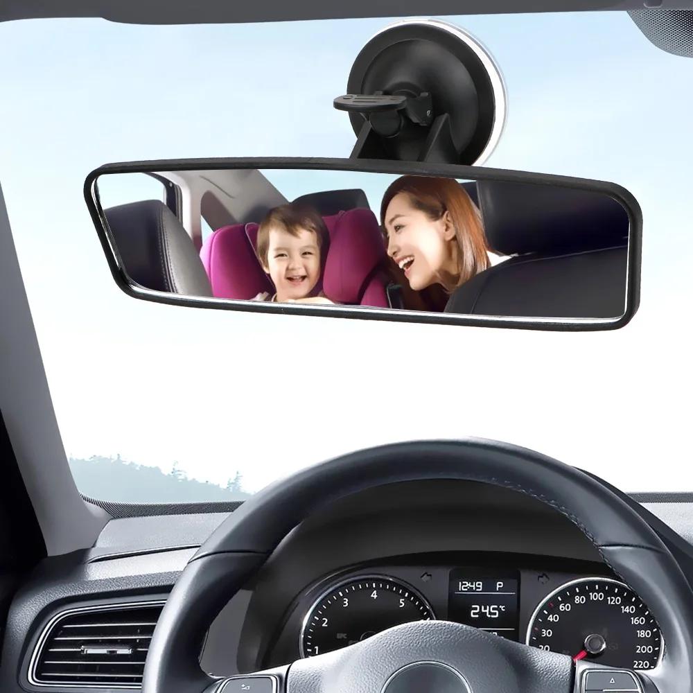 Vnitřní zpětné zrcátko 360° Rotuje Zrcátko do auta Širokoúhlé zpětné zrcátko Nastavitelná přísavka Auto-Styling Univerzální