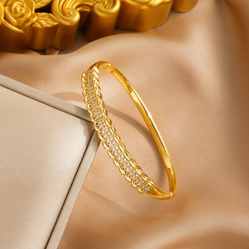 Zirconia Two-Tone Yellow & White Women s Luxury Cuban Tennis Bracelet