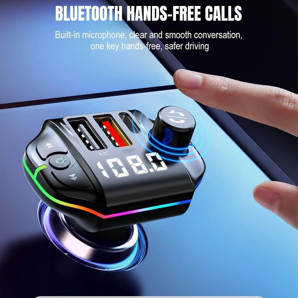 A8-A18 Bluetooth-FM-Transmitter fürs Auto und Dual-USB-PD-Ladegerät 3,1 A