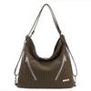 Niche Texture Soft Leather Large Capacity Backpack Casual Multi-functional Backpack Single Shoulder Messenger Bag