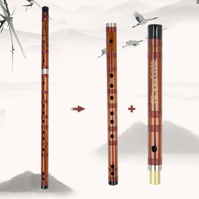 Dizi Chinese   C Key Flute Piccolo   Flute Hand Wind Instrument with Chinese Knot Storage Bag for Kids Adults Beginners Bitter Bamboo