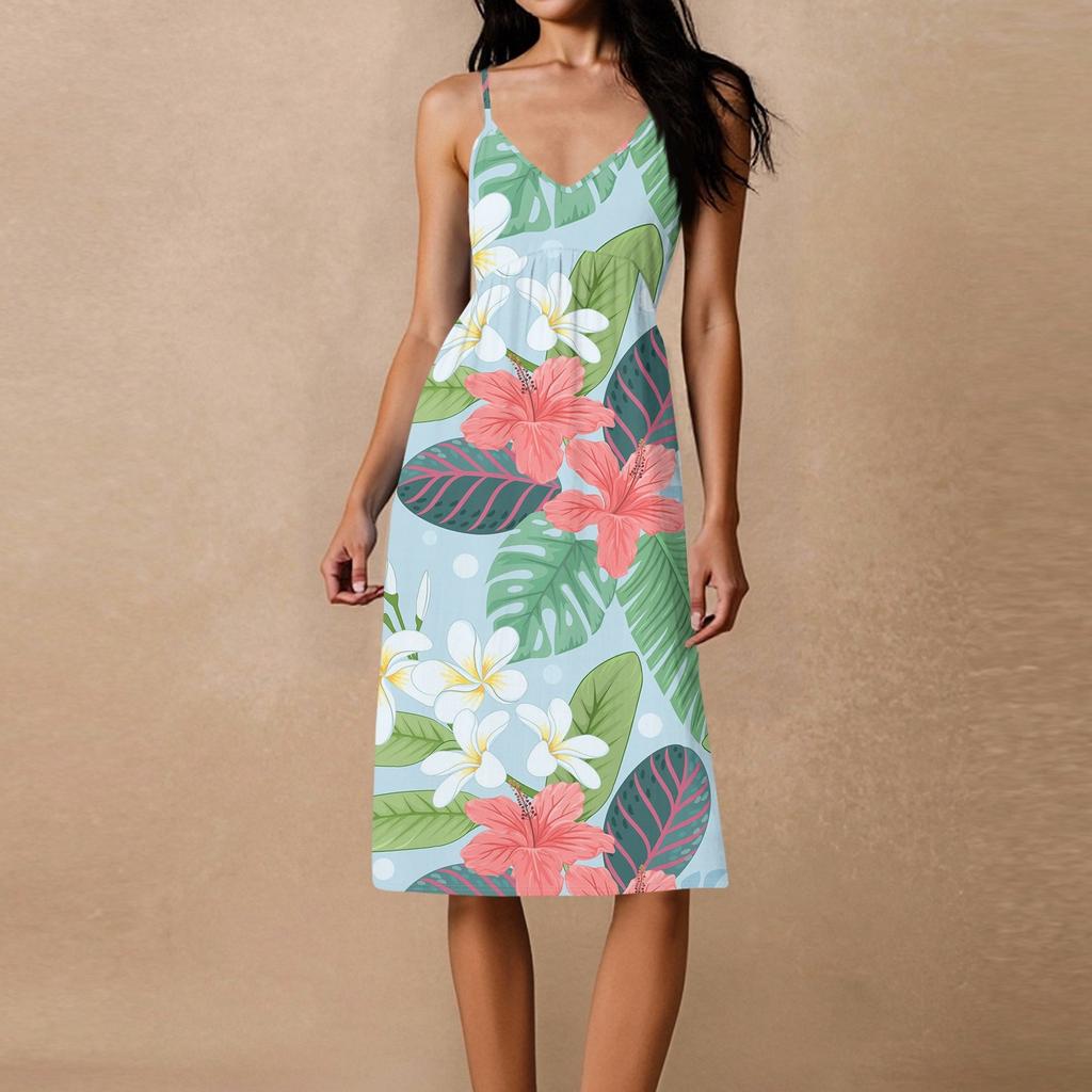 Dámské špagetové šaty bez zad s mašlí, volné, ležérní, plážové, prázdninové, letní šaty