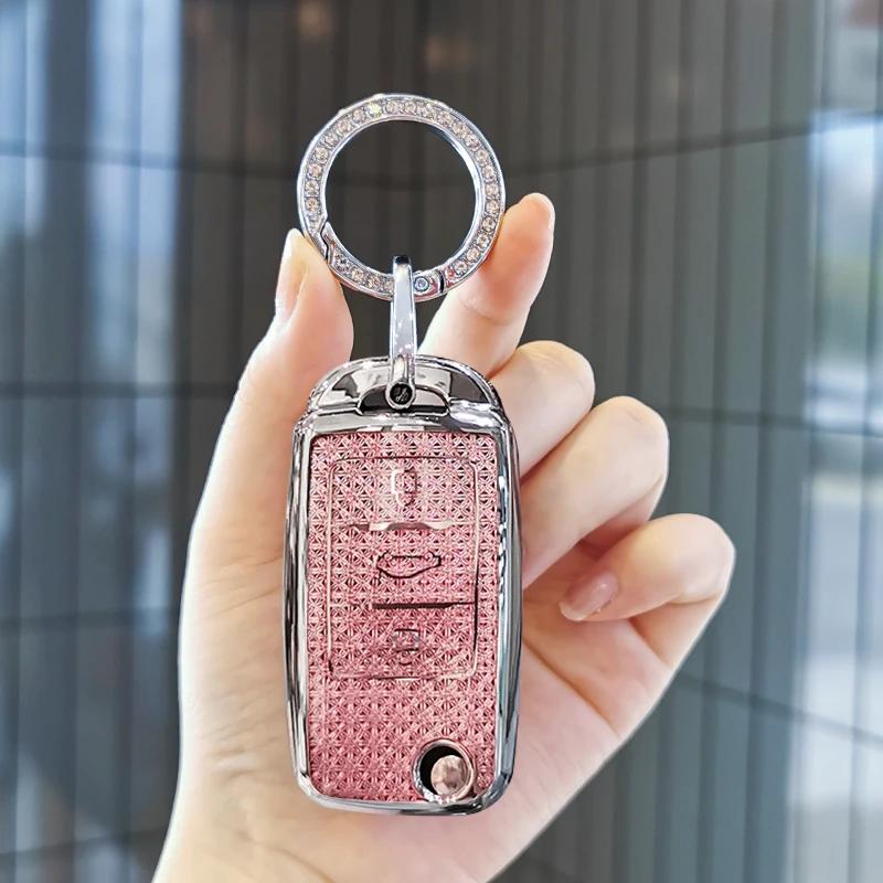 Suitable For Changan Lumin Keycase Keycover Key Shell Keychain Sweet And Clear Sweet Square Key Creative Case Buckle