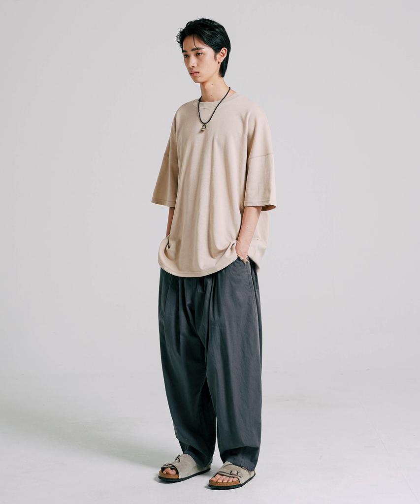 JEMUT Scone Wide Balloon Pants Charcoal Yhlp2350