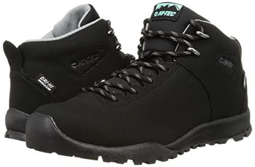 HI-TEC HKU13 AORAKI CLASSIC WP Hiking Shoes, Breathable and Waterproof, Ideal for Mountaineering and Outdoor Activities, Black/Black, Size 26.5 Cm, 2E