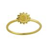 Huitan Sonnenblumen Damenringe Metallischer Stil Schlicht Stilvoll Mädchen Fingerring Exquisite Accessoires Mode Vielseitig Zirkon Neu