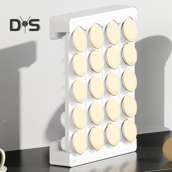 20-Slot Coffee Pods Holder Large Capacity Storage Rack for K Cups BPA-Free Coffee Capsule Display Cabinet for Countertop Drawer