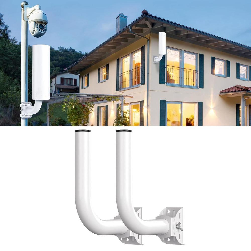 2pcs Durable Bridge Bracket Wall-Mounted Access Point Mount Adjustable J Pole Mounts Outdoor Use