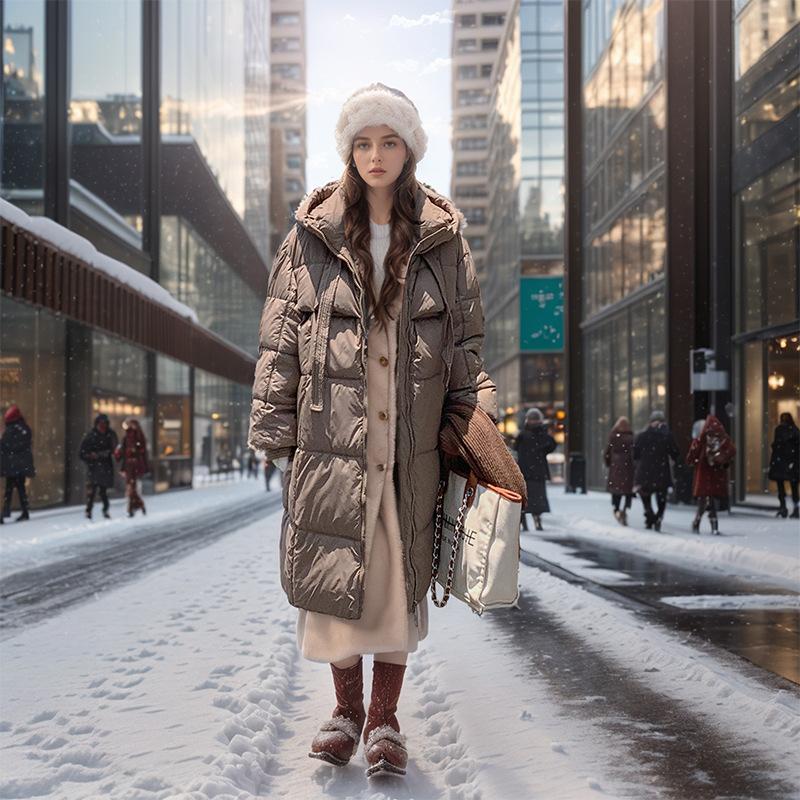 Женская утепленная парка с капюшоном — фото 4