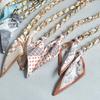 New Fashion Brand Woman Handbag Accessory Chains Detachable Floral Print Gold Silver Metal Silk Shoulder Strap Women DIY Chain Bag Handles