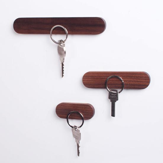 Key Holder Strong Magnetic Natural Beech Home Wall Decoration Key Organizer for Home