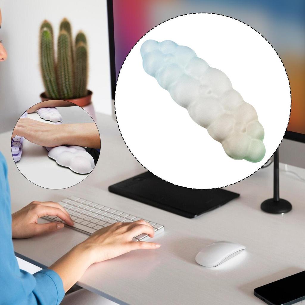 Reposamuñecas para Teclado Brazo de Ordenador Antideslizante Almohadilla para Codo de Escritorio de Portátil para Juegos Familia Amigos