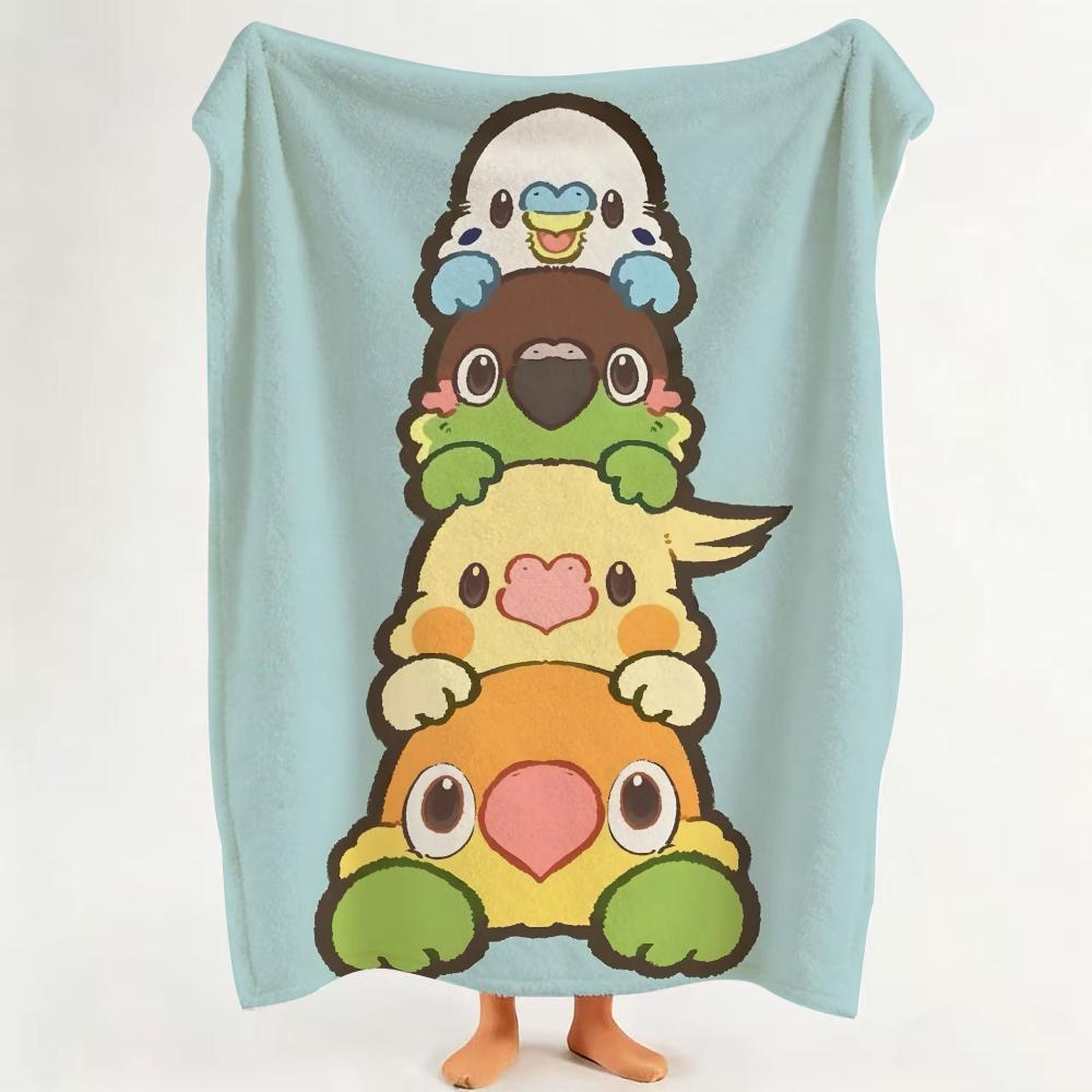 illust Y Yutoriya Throw Flannel Throw Blanket Suitable for Sofa Living Room Bedroom