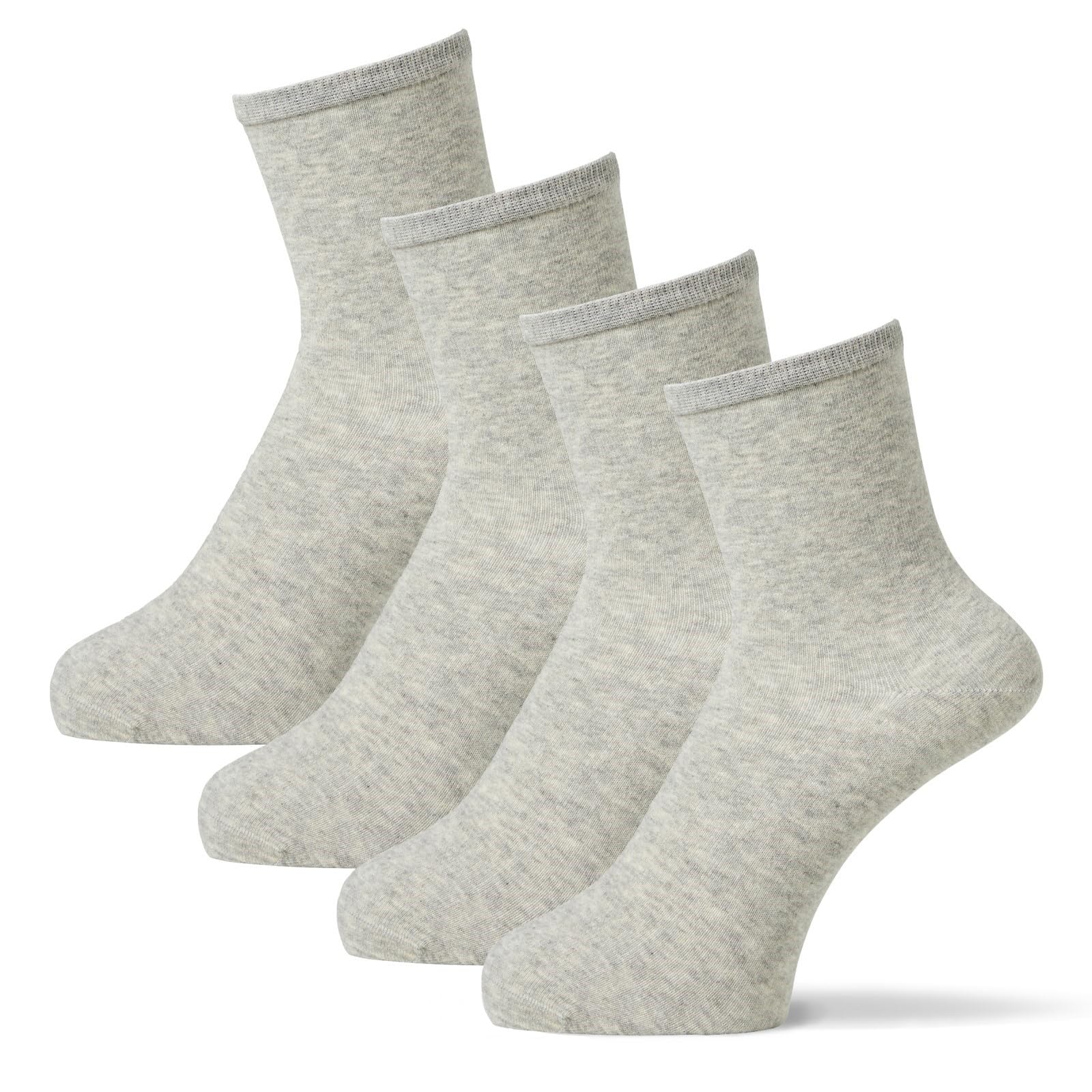 

Okamoto Comfortable Cotton Crew Solid Cotton Loose Elastic Fits Product 646270 Women s Socks, 4-Pair Set, Color, 100% Inside, Cuffs, Most, Number