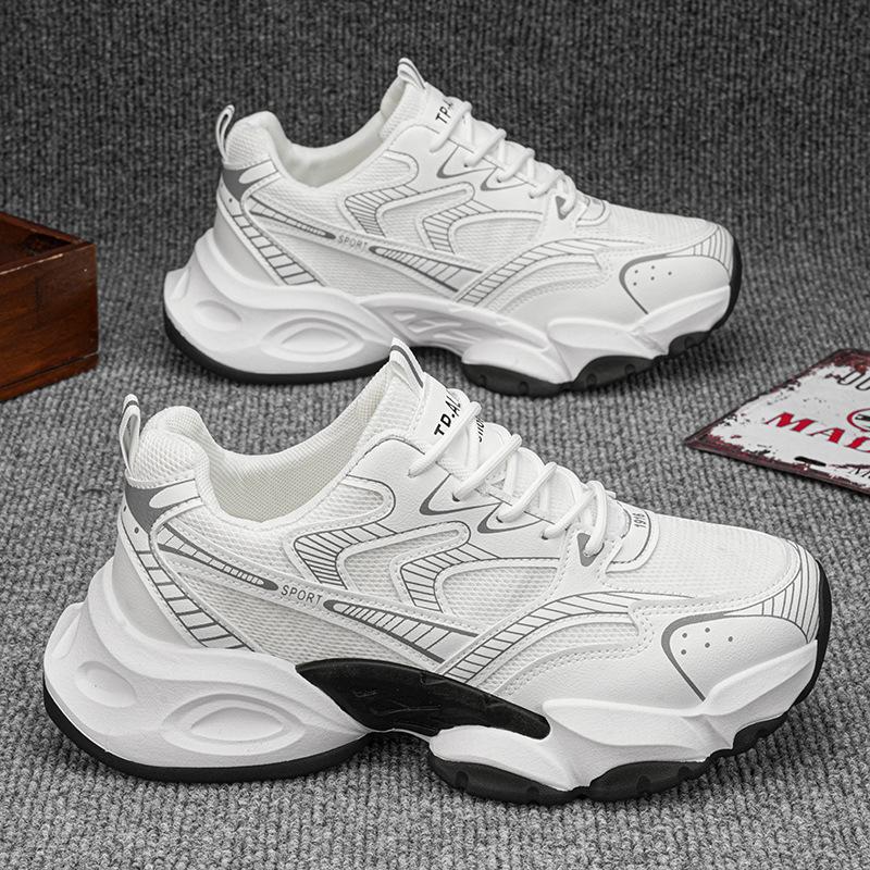 Dad shoes summer mesh breathable sneakers platform heightening retro casual running shoes