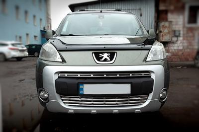 Grille Overlays (2 Parts, Stainless Steel) Carmos - Turkish Steel for Peugeot Partner Tepee 2008-2018