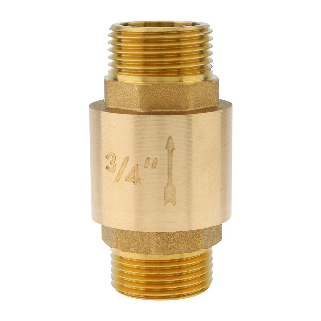 3/4inch NPT Male Thread Brass Check Valve for Well / Pump / Tank, Backflow Preventer, One Way Horizontal Check Valve for Water Control