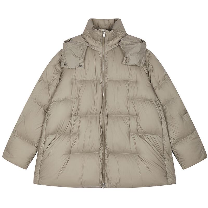 JNBY 2025 Winter Loose H-Line Hooded Down Jacket
