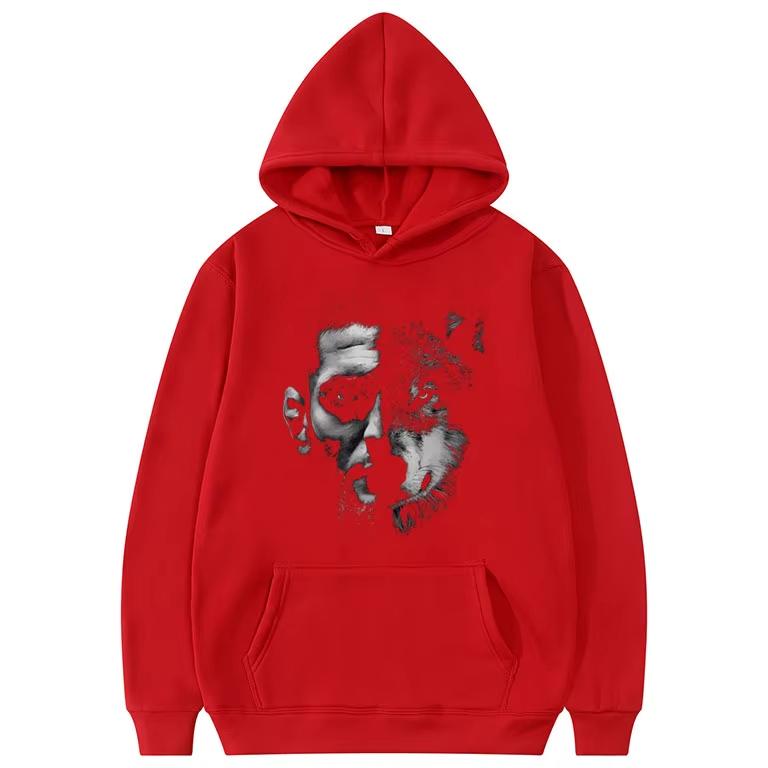 Hot Khamzat Chimaev Face Graphic Hoodie Men Women Fashion Casual Oversized Pullover Hoodies Vintage Printed Sweatshirt