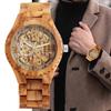 Luxury Roman Digital Wooden Men's Automatic Mechanical Hand Wind Watch Casual Fashion Trend Accessories Men's Wooden Watch