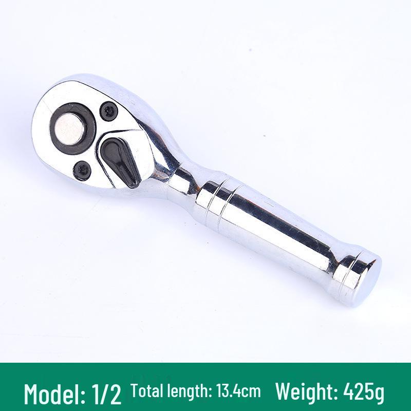 72-Tooth Quick Ratchet Wrench: Large, Medium, Small Bi-directional Socket Head for Auto Repair