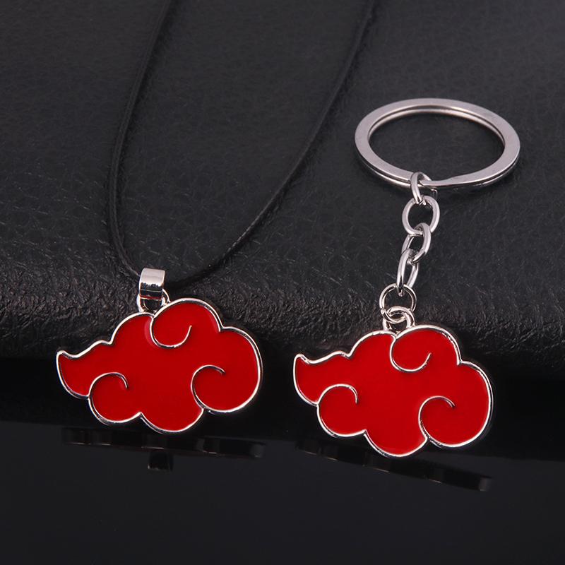 Japansk Anime Akatsuki Organisasjon Rød Sky Metall Unisex Anheng Halskjede