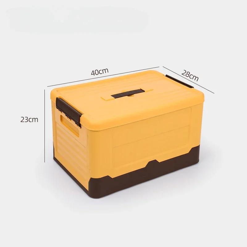 Multifunction Storage Box Sundries Storages Large Capacity Plastic Storages Supplies Organizer With Lid Space-Saving Folding Box
