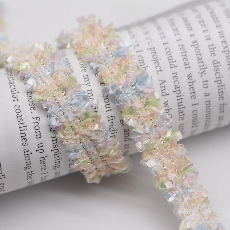 90Yards 1.5cm Vintage Embroidered Lace Ribbon Fabric Sewing Lace Trim Handmade Costume Dress Sewing Trimmings Wedding Decoration