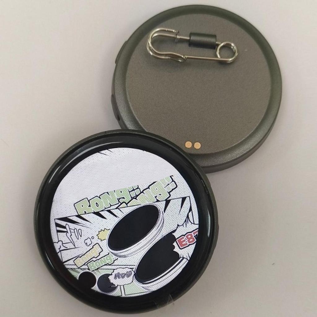 Digital Badge 1.7inch HD Pixel Screen Cute Name Tag 600mAh Electronic Anime Pins 18H Battery for Fans Photo Video Service