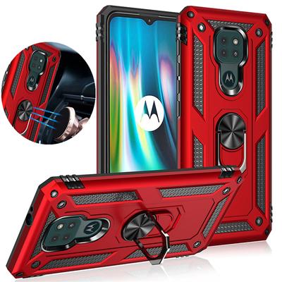 For Motorola Moto G9 Play G9 Plus Case Stand Holder Magnetic Car Ring Shockproof Armor Case for Moto G9 Power Back Cover