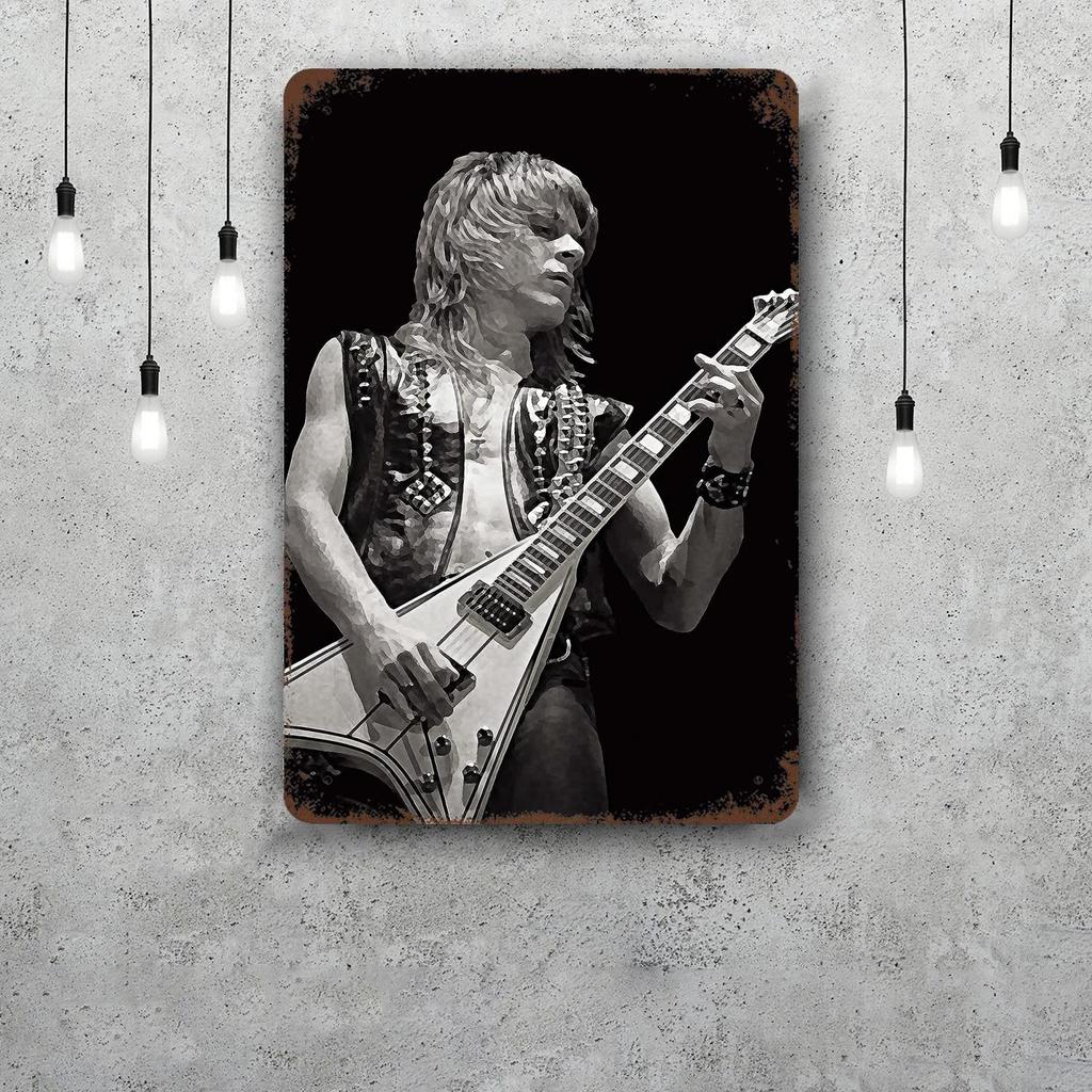 Randy Rhoads Retro Vintage Tin Sign Poster Decorative Plaque Metal Plate Wall Decor