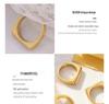 18K Gold-Plated Titanium Steel Geometric Stacking Rings