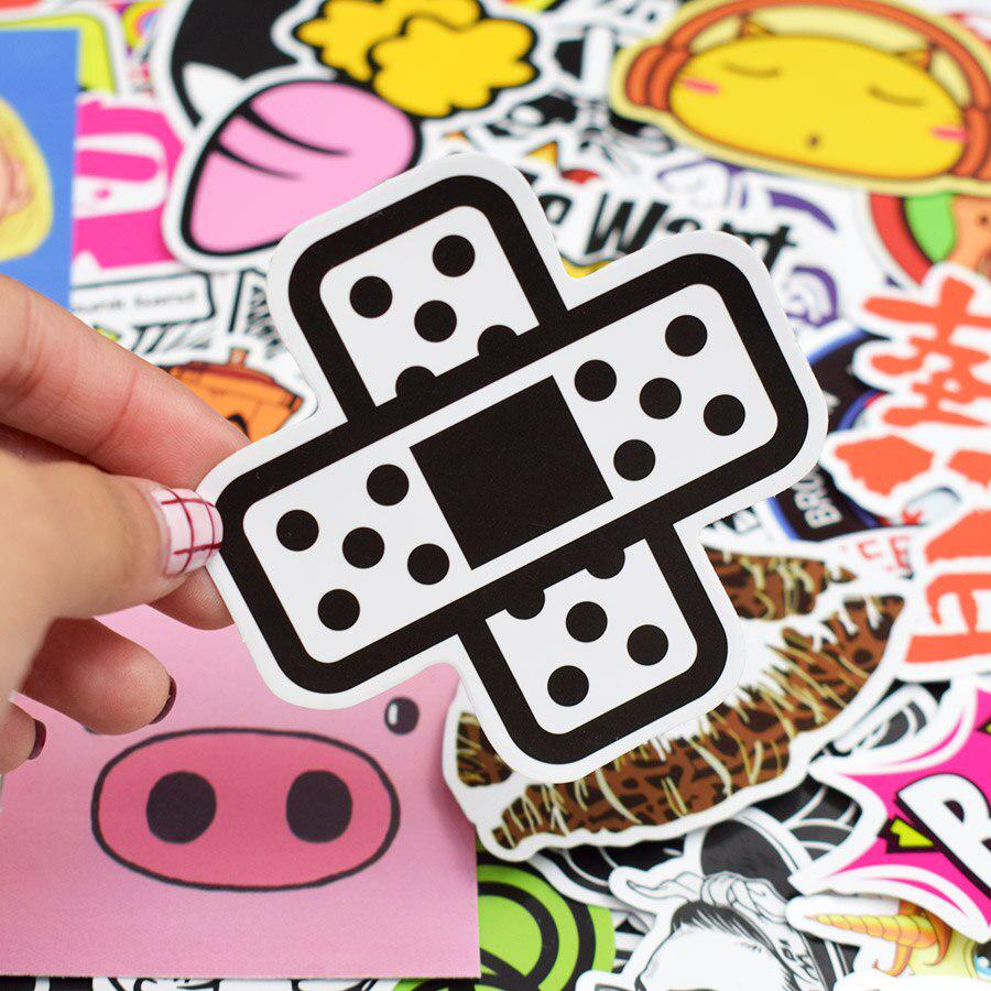 700 Stück zufällige bunte Aufkleber, gemischte Graffiti-Punk-Cartoon-Aufkleber, Spielzeug für Kinder, DIY-Gitarre, Reiseetui, Laptop, Fahrradaufkleber