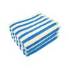Kosugizen Daily Face Towel BASIC Middle Stripe Blue Set of 3 34 X 80cm Moderate Volume Everyday Use AMZG-2603A-BLL