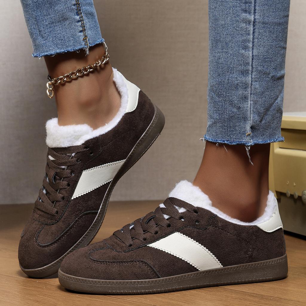 Fleece Board Shoes Women's Fashion Trendy Cotton Shoes Lightweight Sports Casual Shoes Non-slip and Wear-resistant Women's Shoes