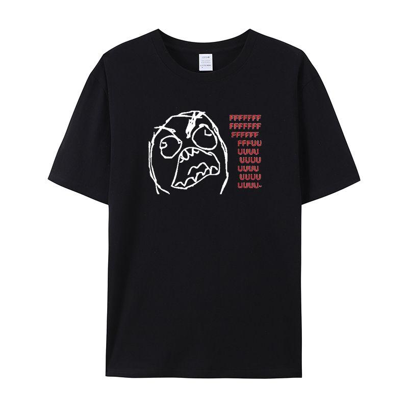 

Забавная футболка с мемом Rage Guy, круглая горловина, для мужчин и женщин, свободная и универсальная, с короткими рукавами 4XL