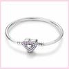 925 Sterling Silver Bracelet Star Moon Blue Eyes Zircon Heart Safety Chain Bracelets Snake Bone Chain Fit DIY Charms Jewelry
