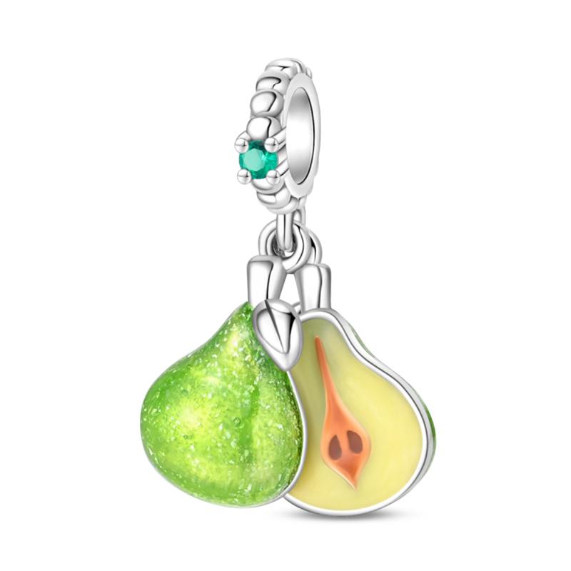 100% Copper Pineapple Cherry Avocado Lemon Charms Beads Pendants Fit 3Mm Bracelets Diy Fine Jewelry Making