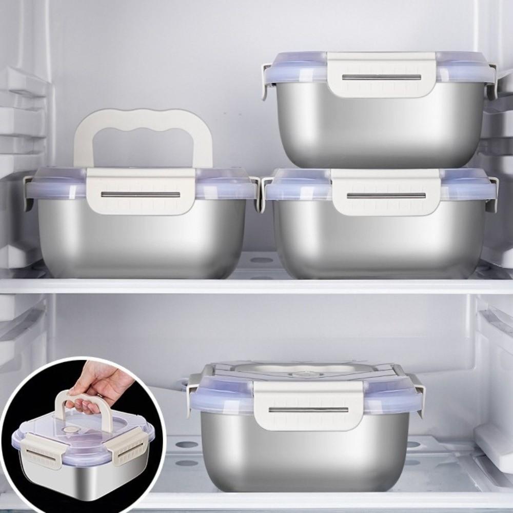 Stainless Steel Food Preservation Box Leakproof Lunch Box Food Storage Box  Camping Picnic
