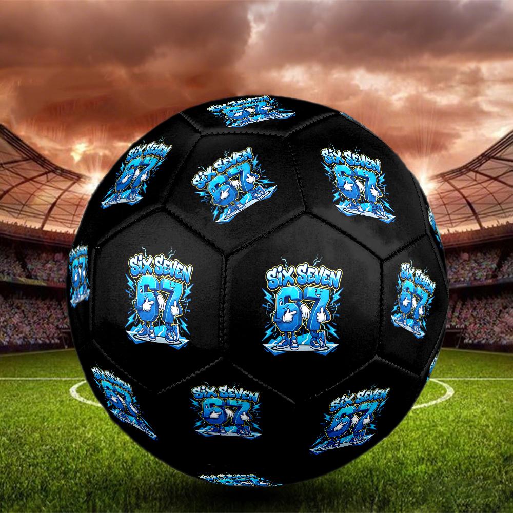 1pc Number "67" Soccer Ball Size 5 Football Machine-Stitched Indoor/Outdoor Training and Matches Unique Gift for Soccer Lovers As a Gift FT01