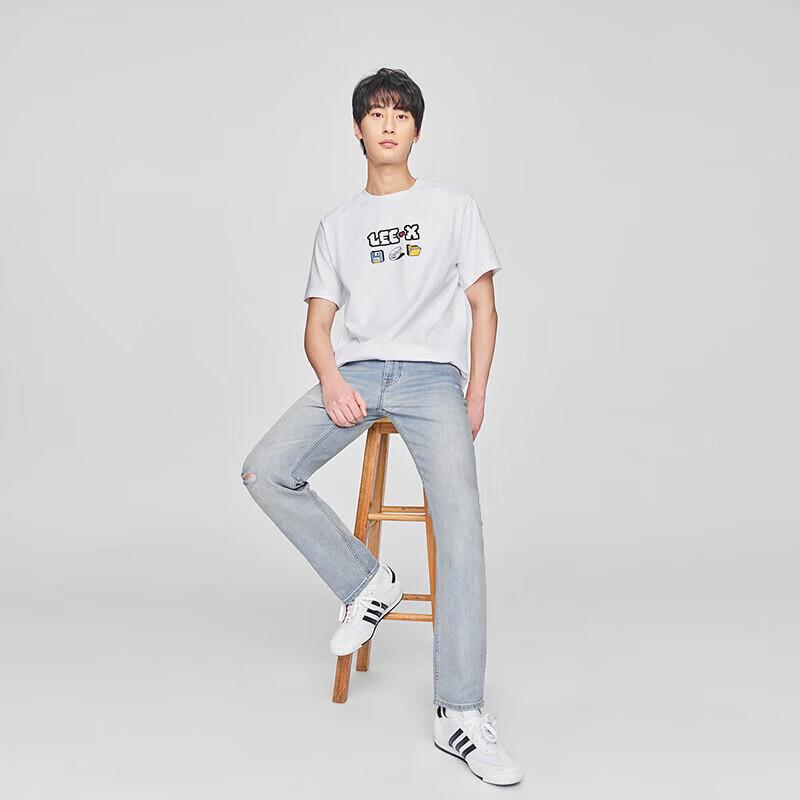 Lee Men's 723 Slim Straight Vintage Light Blue Cooling Jeans